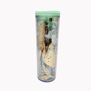 Starbucks Mermaid Scale Clear Acrylic Cold Cup Grande Tumbler 16 Fl Oz NEW